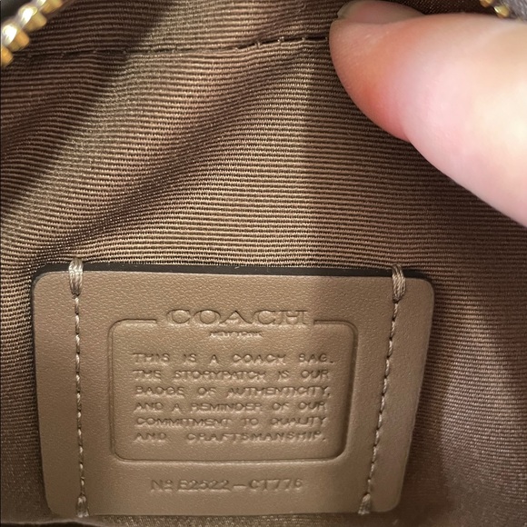 Coach Small Satchel Crossbody Leather Bag NWT Dark Stone Mocha Mousse Color - Picture 9 of 13